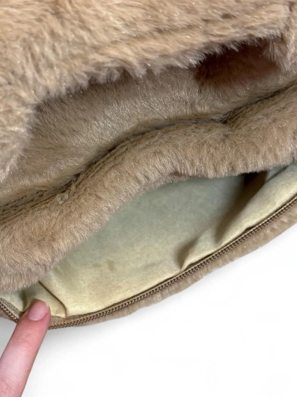 cute fuzzy brown backpack